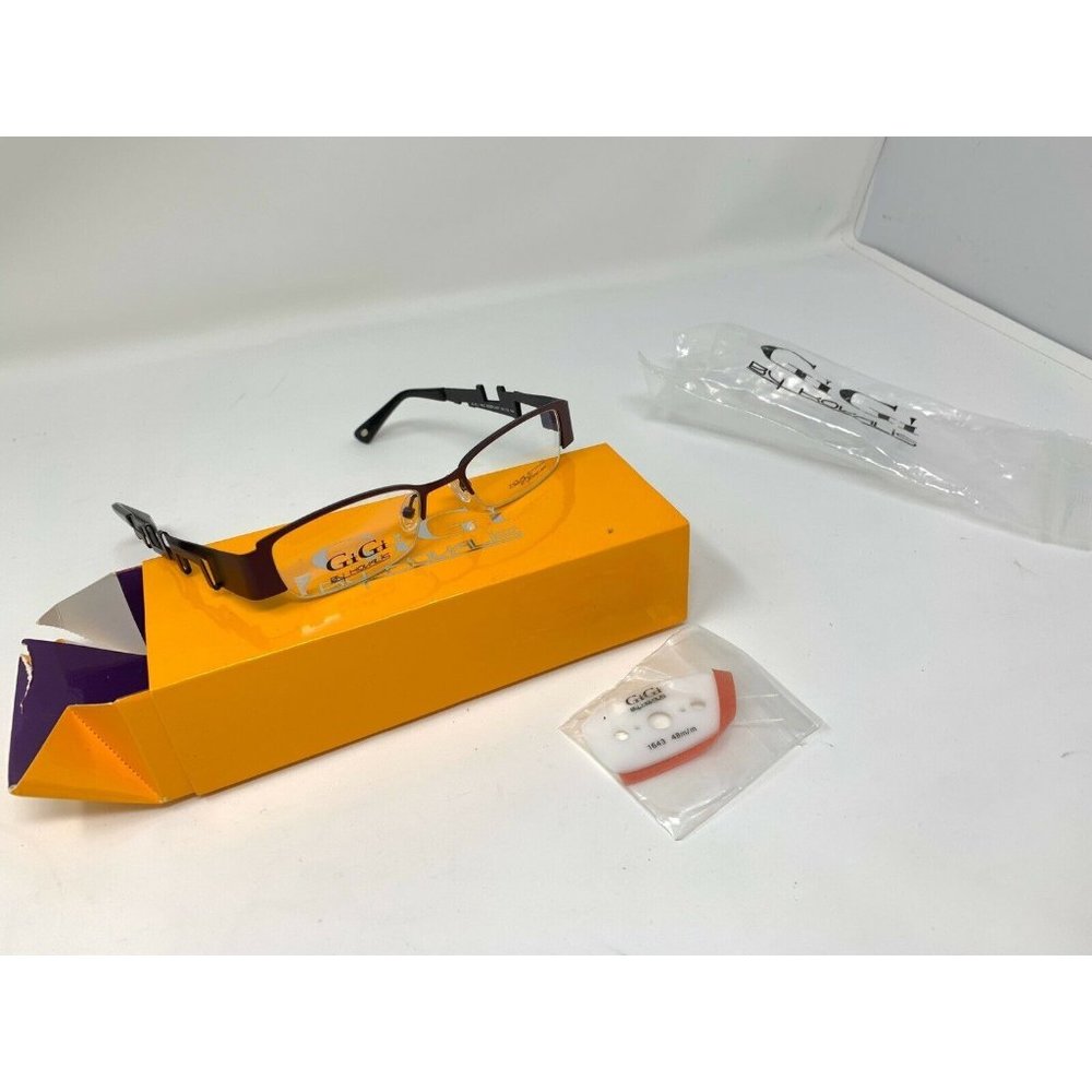 Kovalis Gigi 1643 Eggplant Eyeglasses Frame 48 -18 140 Half Rimless Frame
